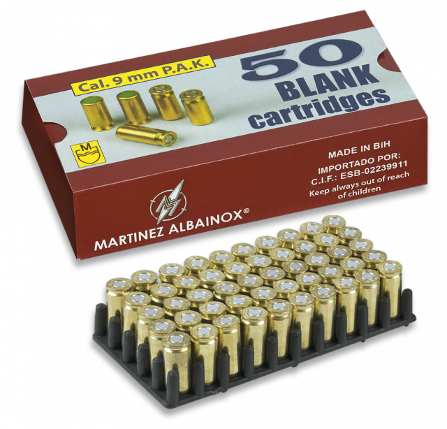 Пустые патроны Martinez Albainox для пистолета 9mm art.35434