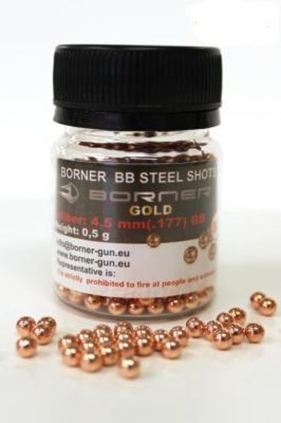 Lodītes, pnemātiskajiem ieročiem BB 4.5mm (.177) Borner Premium GOLD - 500 gab